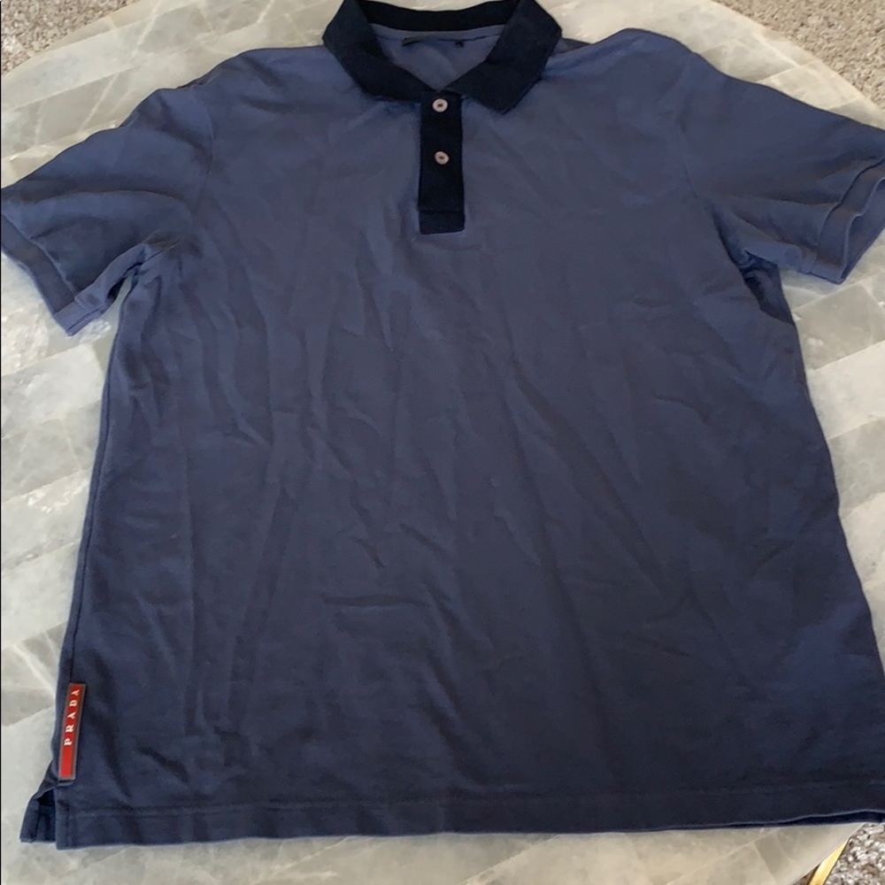 Authentic Men’s PRADA blue polo size XXL
